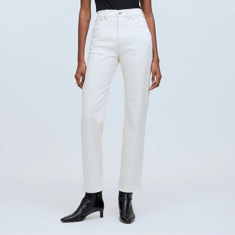 Madewell  The Tall Curvy '90s‎ Straight Cream Jeans Size W29T